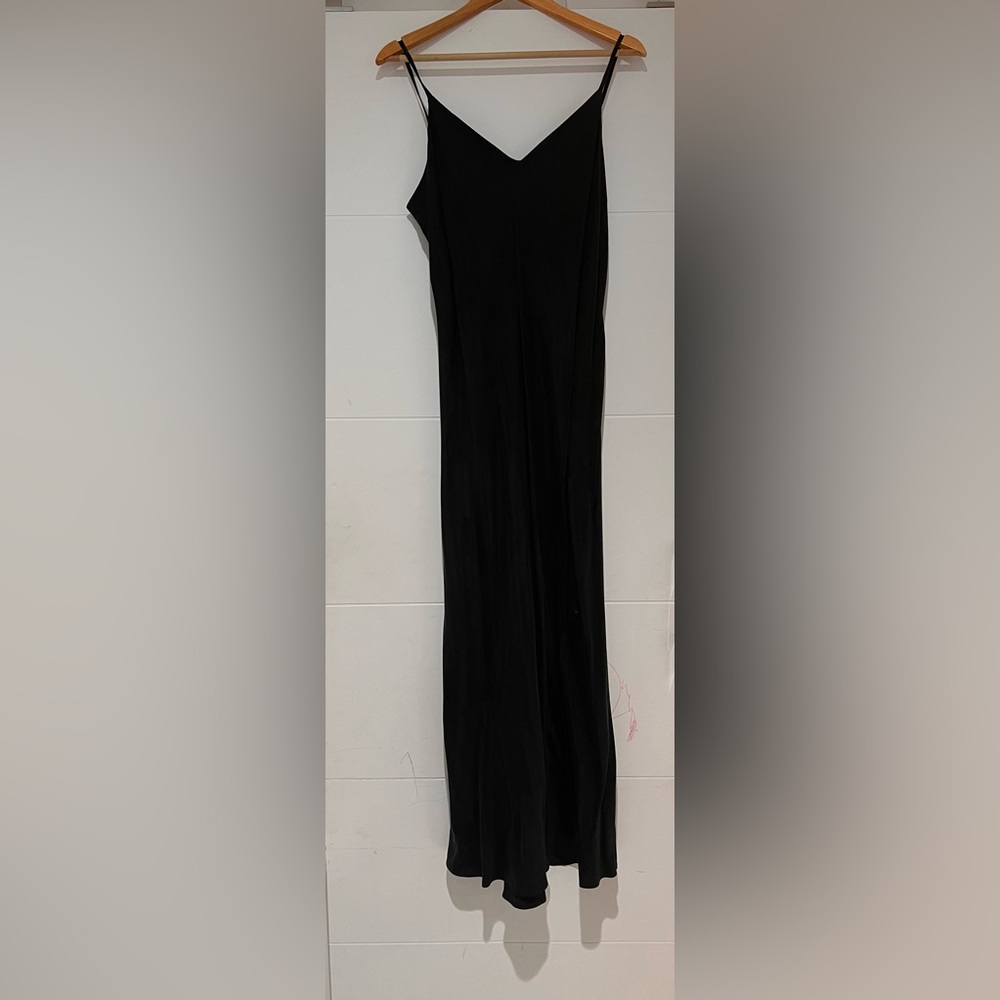 Hatch women’s maternity spaghetti strap long black dress size 3